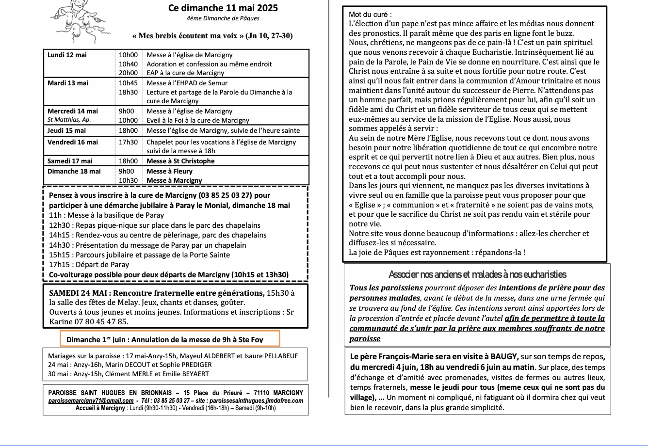 Progamme du 11 au 24 mai